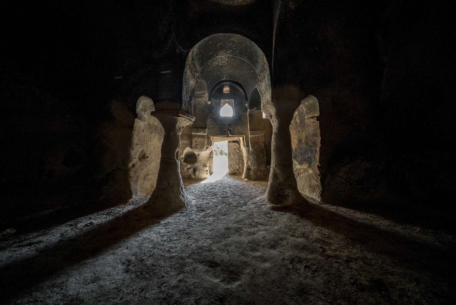 Cave church in Açık Saray. Cappadocia, Turkey.